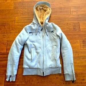 Diesel Sherpa/Fur Lined Hooded Sweatshirt